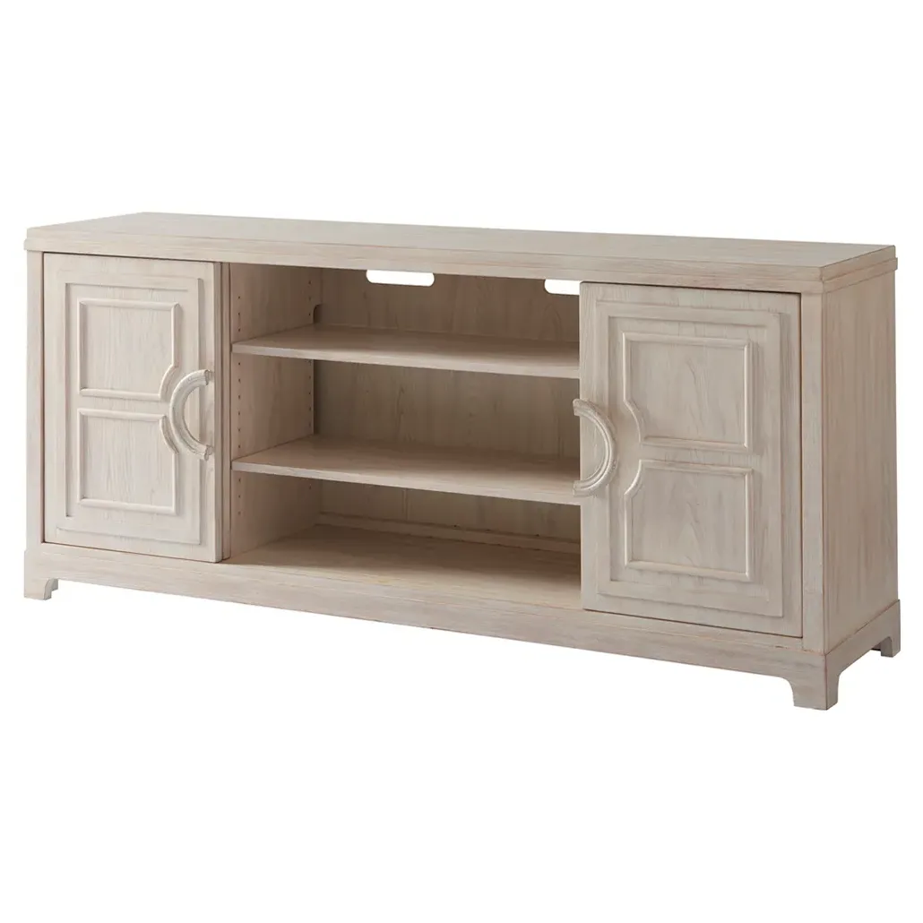 Leeward Media Cabinet - Whitewash, Wood