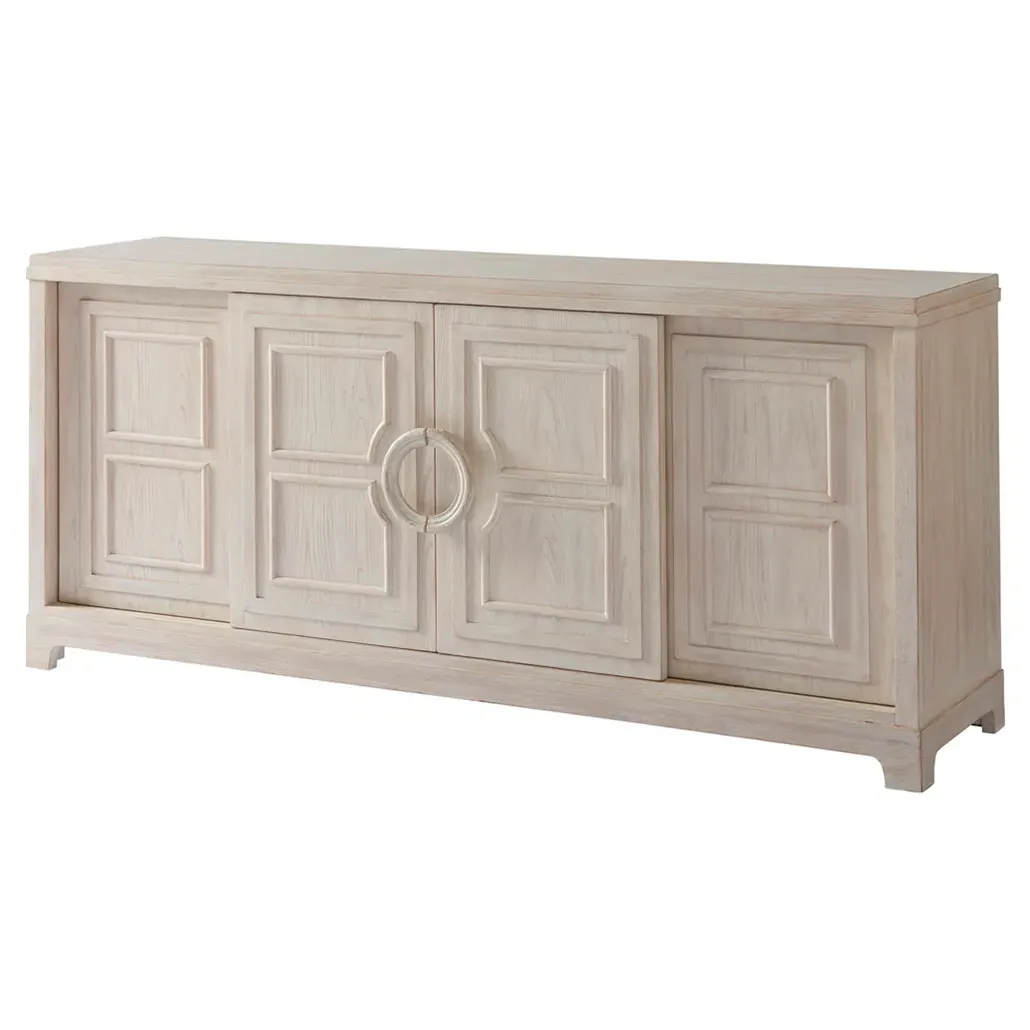 Leeward Media Cabinet - Whitewash, Wood
