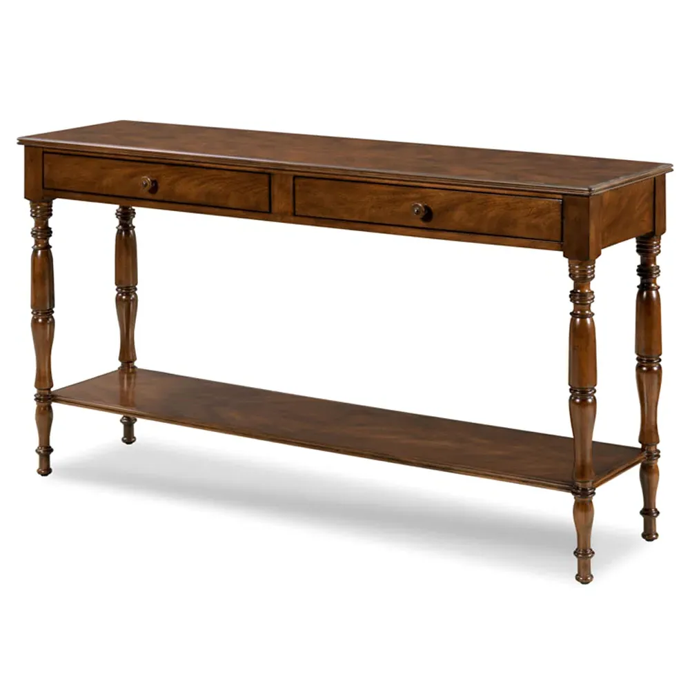 Leeward Rectangular Console Table - Brown, Hardwood
