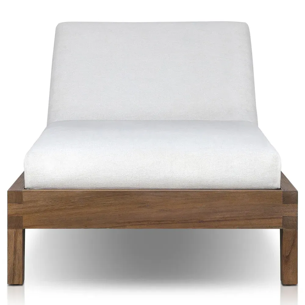 Leighton Outdoor Chaise - Brown, Teak