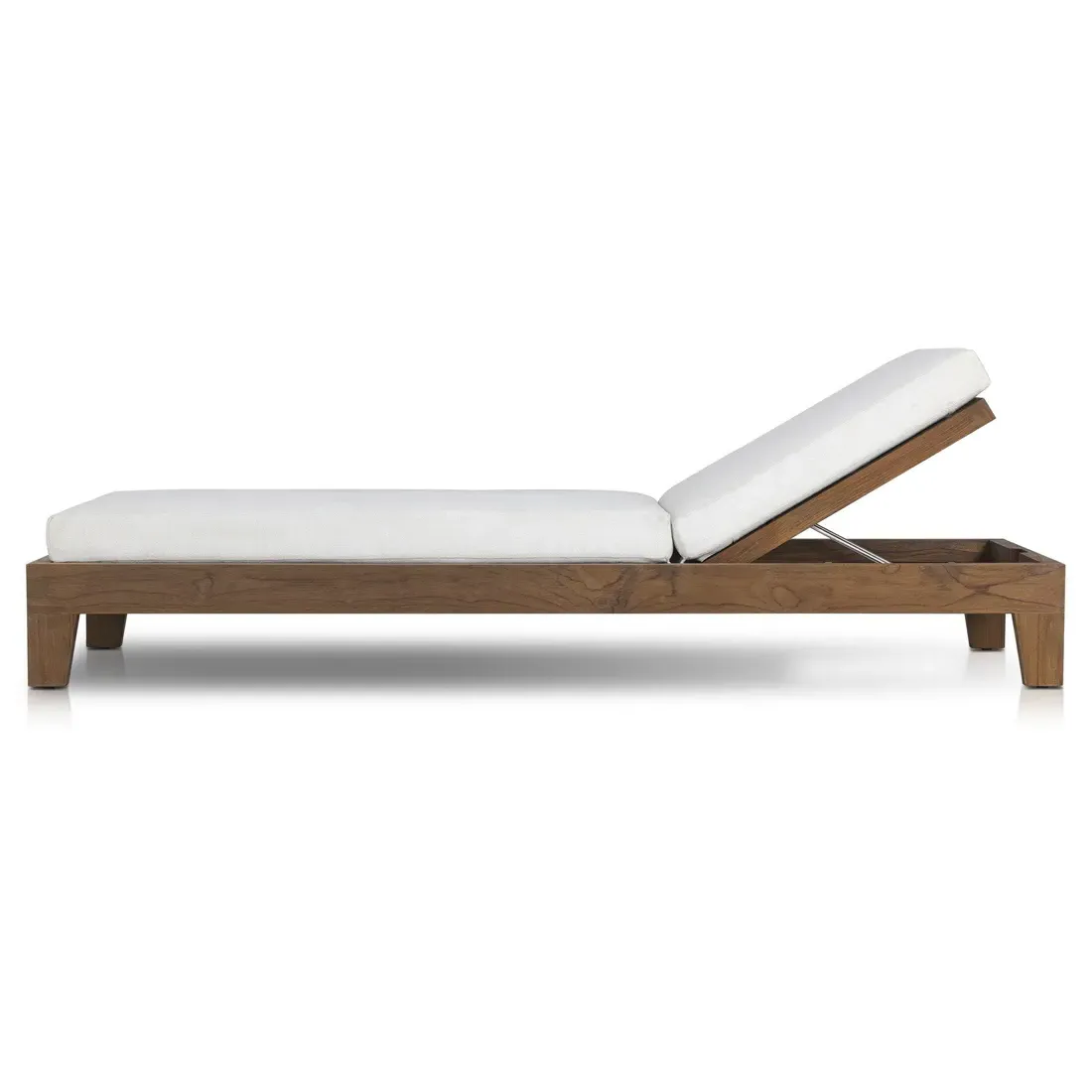 Leighton Outdoor Chaise - Brown, Teak