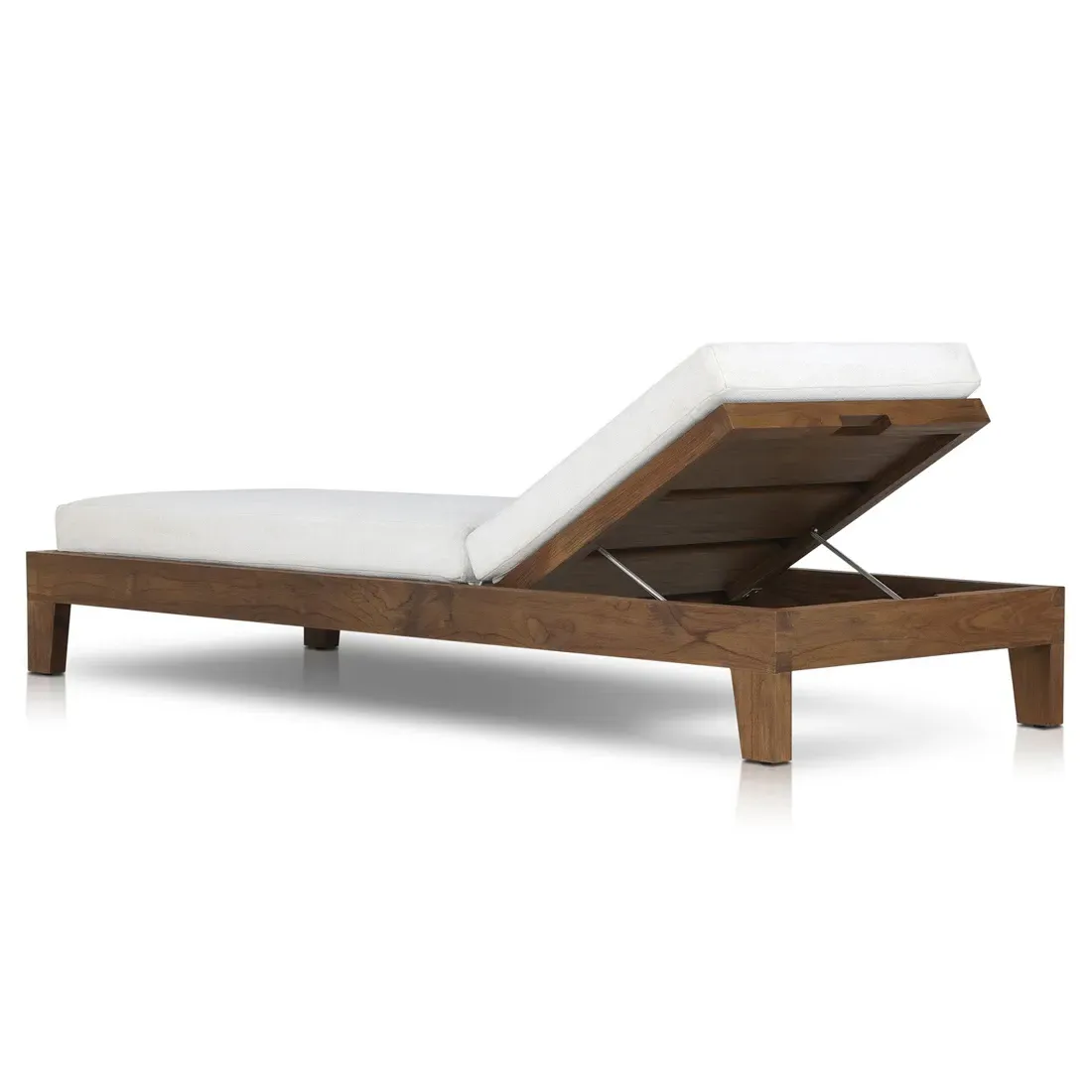 Leighton Outdoor Chaise - Brown, Teak