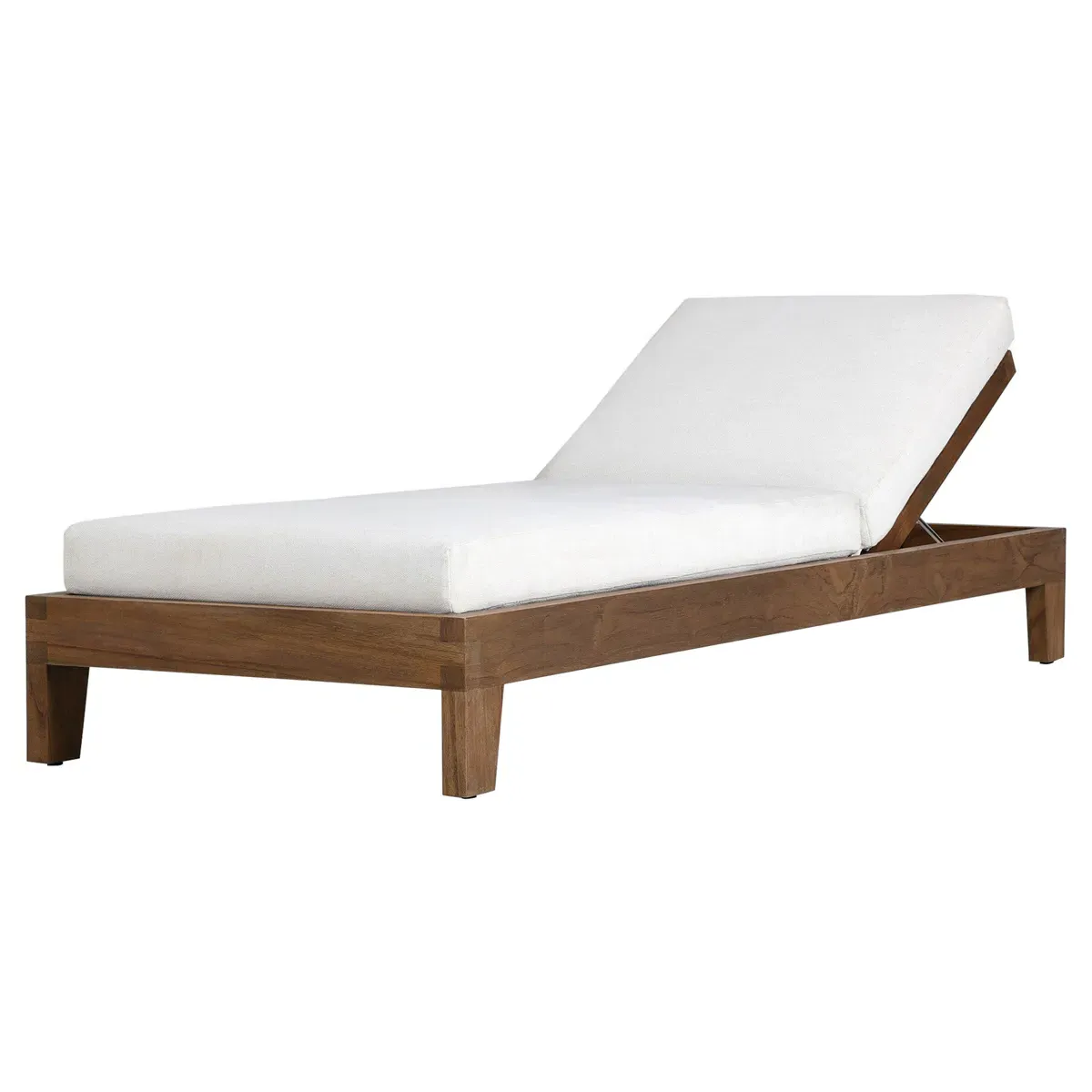 Leighton Outdoor Chaise - Brown, Teak