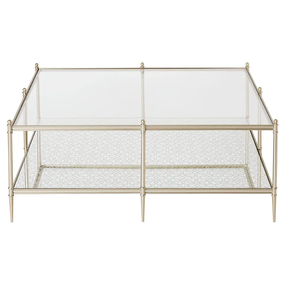 Leilani Square Coffee Table - Gold, Glass image