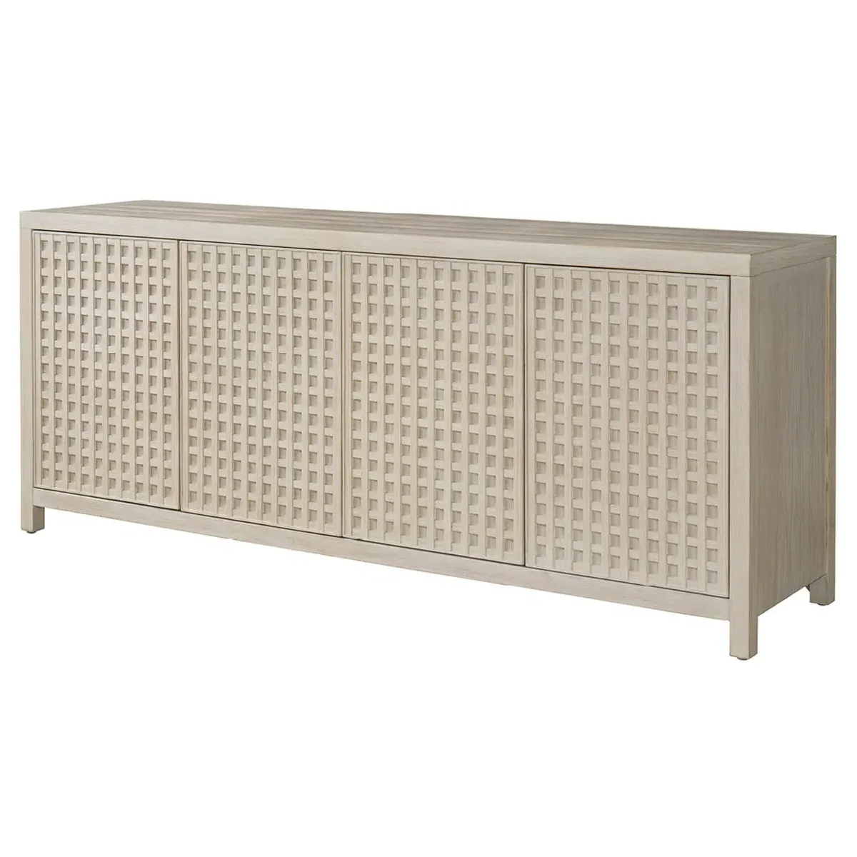 Leith Media Cabinet - Light Grey, Pine Wood
