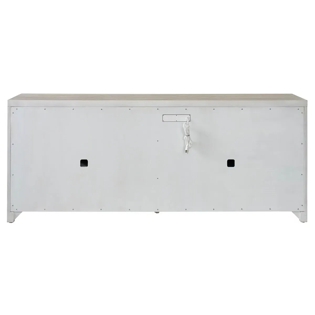 Leith Media Cabinet - Light Grey, Pine Wood