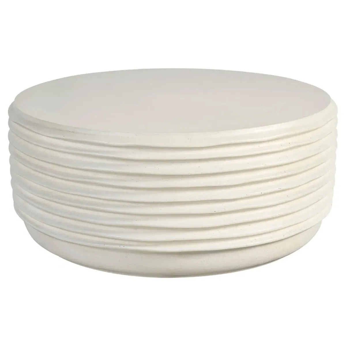 Leith Round Coffee Table - Cream, Concrete image