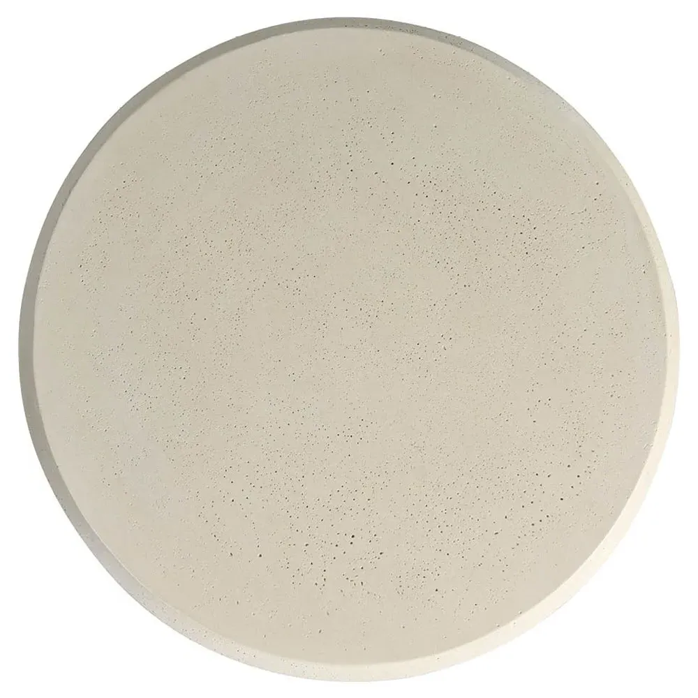 Leith Round Side Table - Cream, Concrete