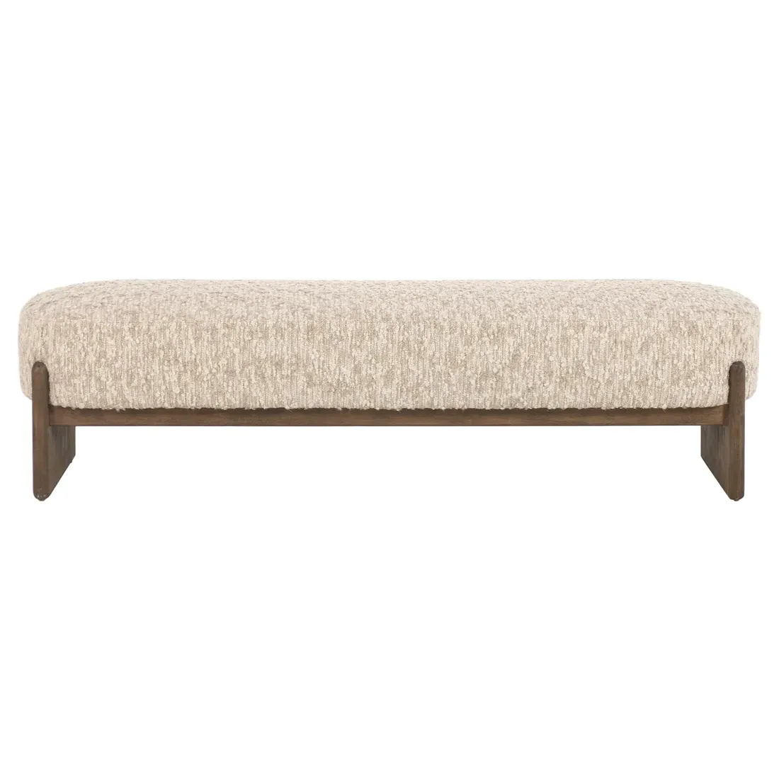 Leith Upholstered Bedroom Bench - Cream, Parawood