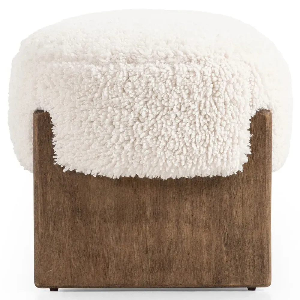 Leith Upholstered Bedroom Bench - White, Parawood