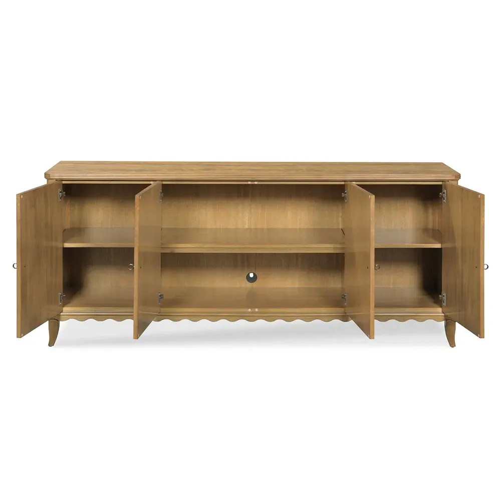 Lela Scalloped Media Cabinet - Auden, Wood