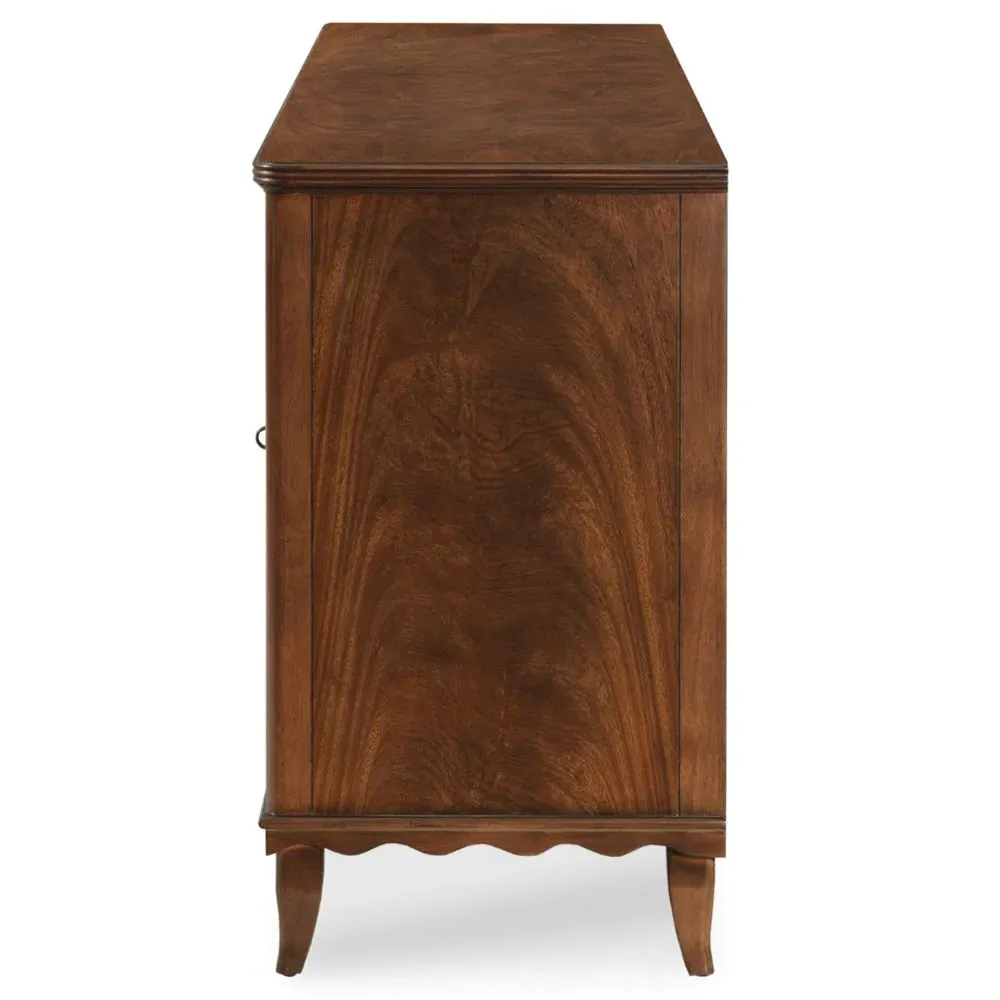 Lela Scalloped Media Cabinet - Montserrat Brown, Wood