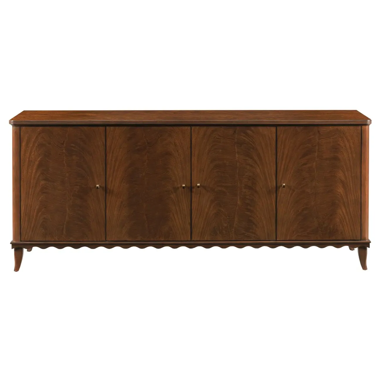 Lela Scalloped Media Cabinet - Montserrat Brown, Wood image