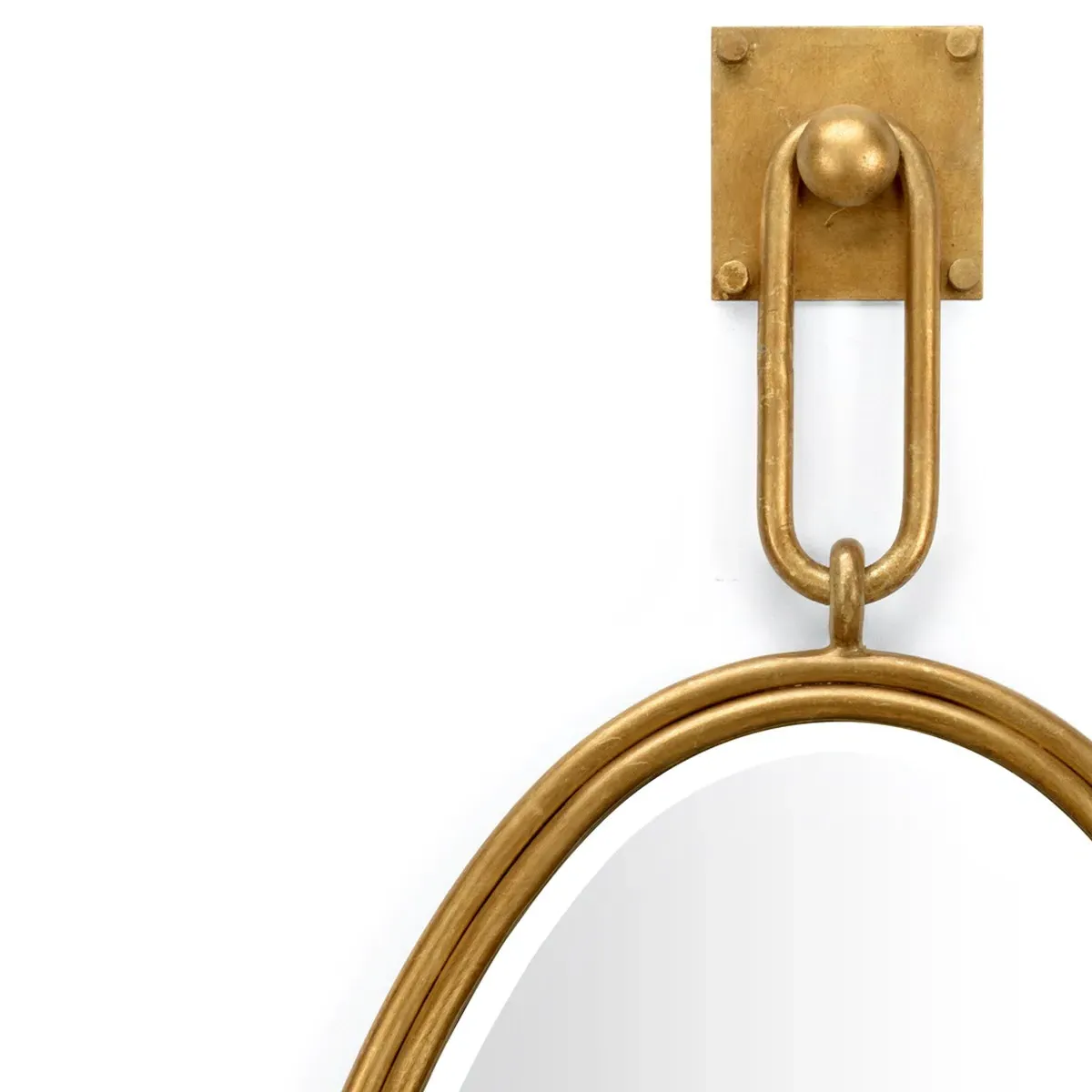 Leland Round Wall Mirror - Gold, Iron