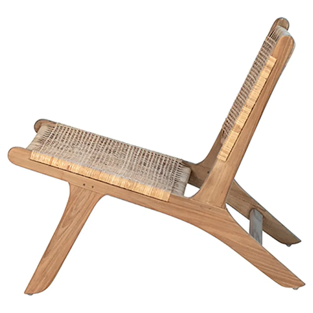 Lemar Occasional Chair - Brown, Teak Wood