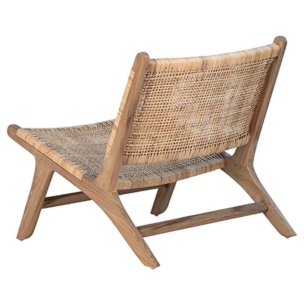 Lemar Occasional Chair - Brown, Teak Wood