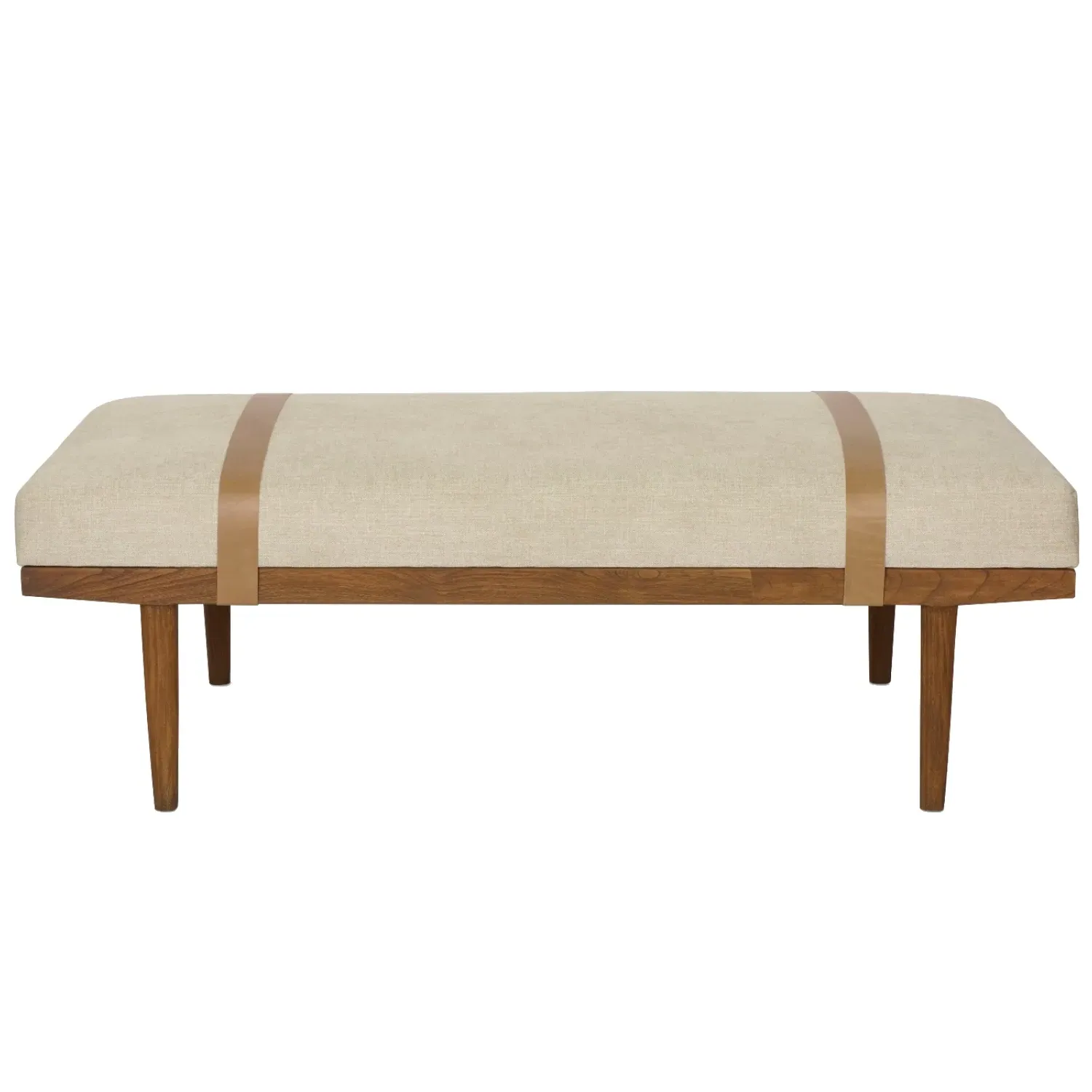 Lemery Bench - Beige, Teak