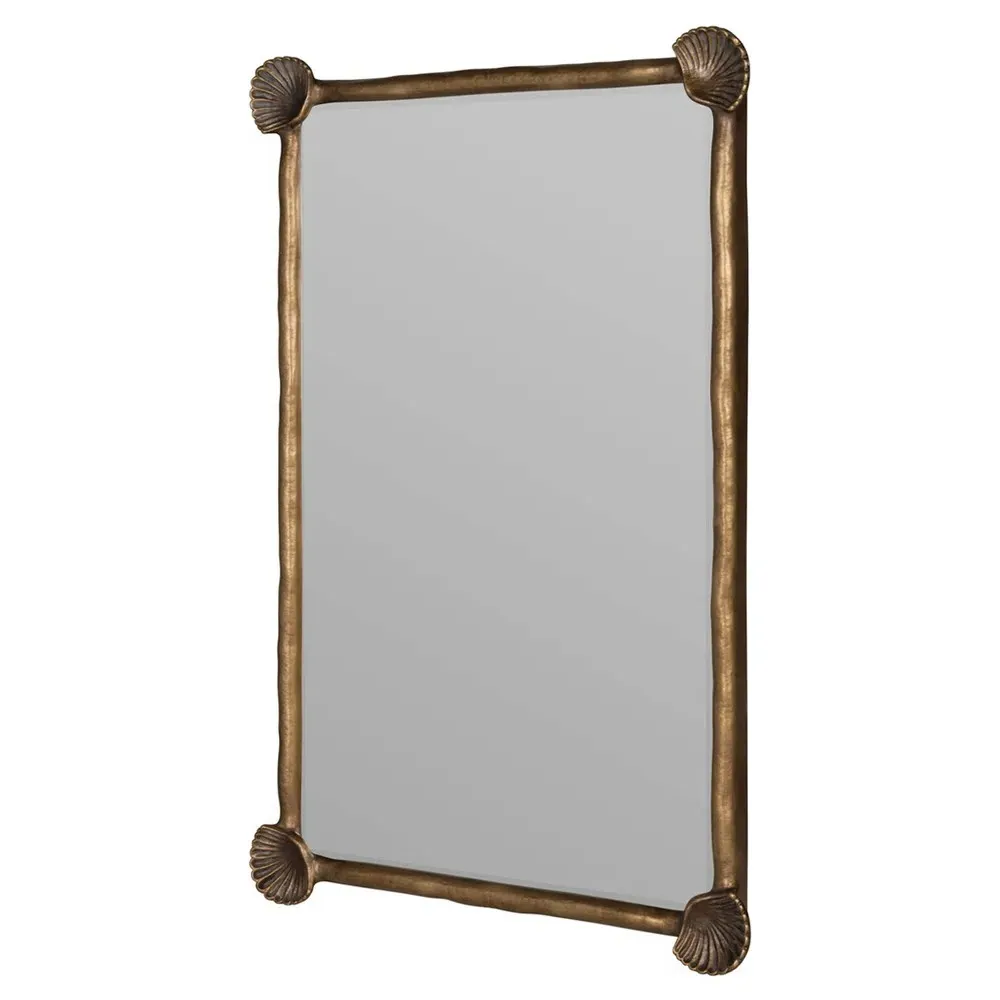 Lenelle Shell Frame Wall Mirror - Antique Gold