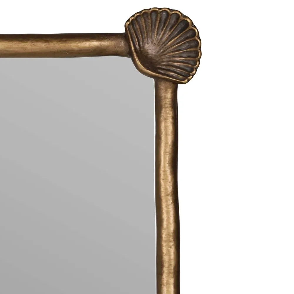 Lenelle Shell Frame Wall Mirror - Antique Gold