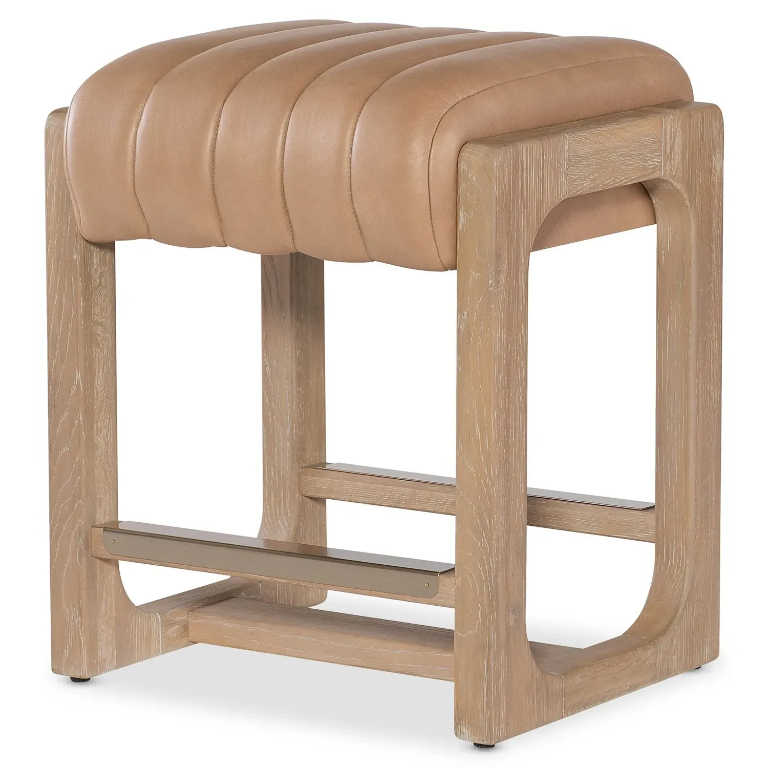 Leni Counter Stool - Brown, Oak