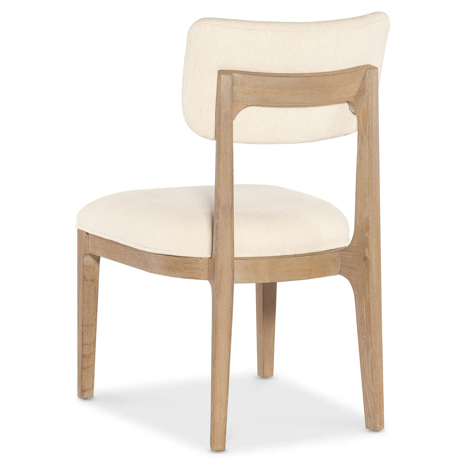 Leni Upholstered Dining Chair - Cream, Oak Wood