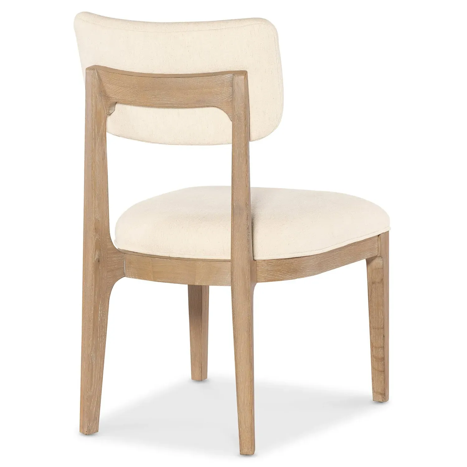 Leni Upholstered Dining Chair - Cream, Oak Wood