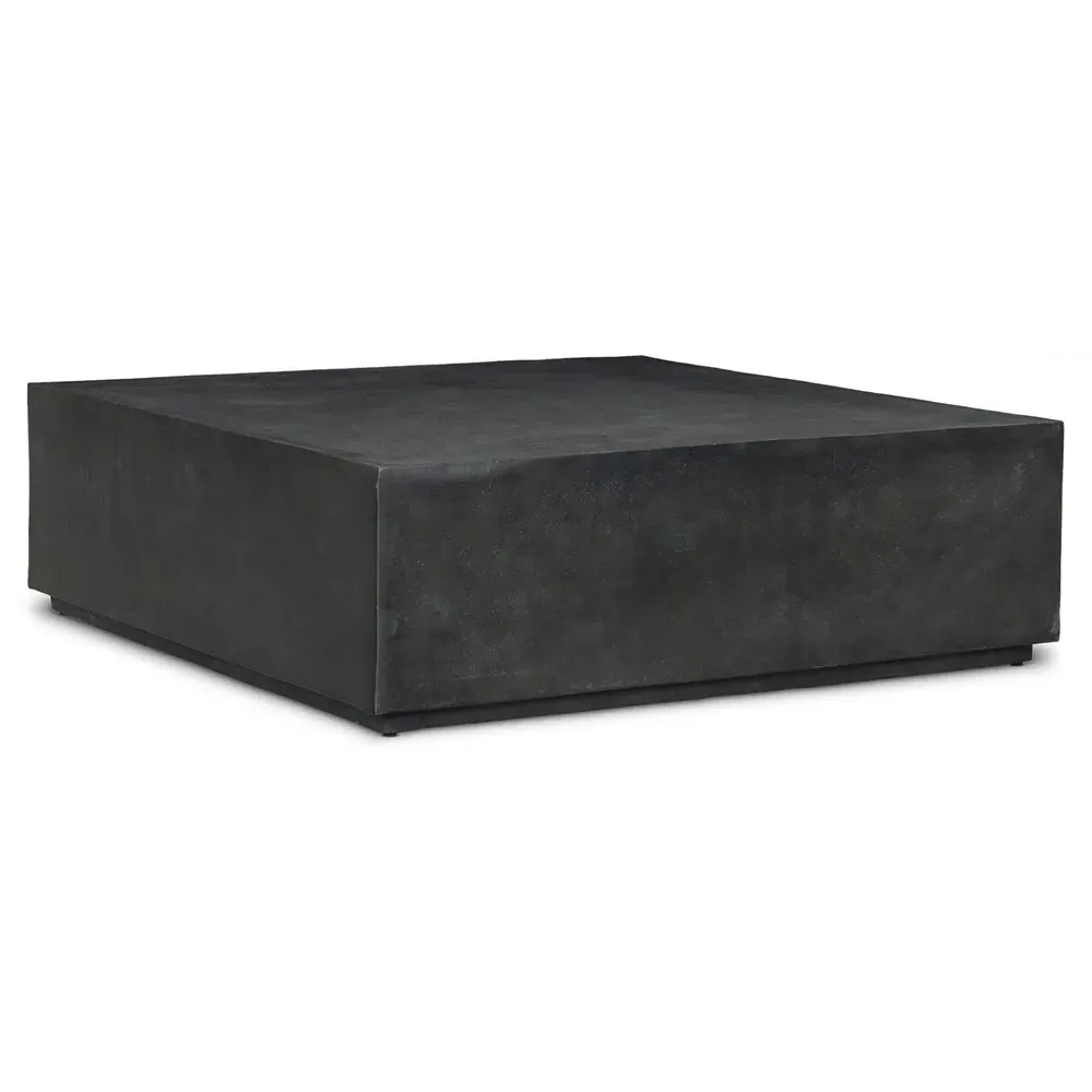 Lenka Rectangular Outdoor Coffee Table - Dark Grey, Aluminum
