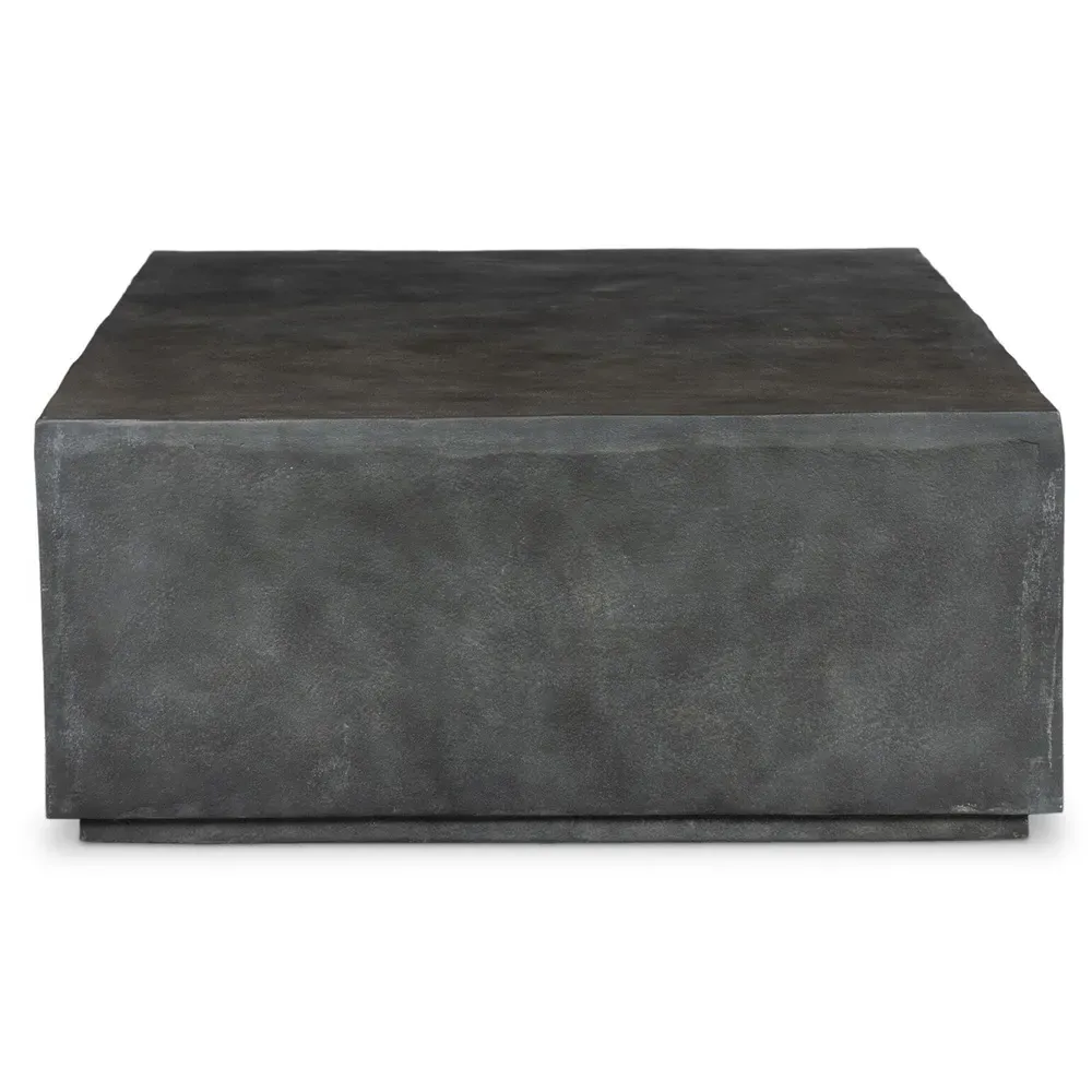 Lenka Rectangular Outdoor Coffee Table - Dark Grey, Aluminum
