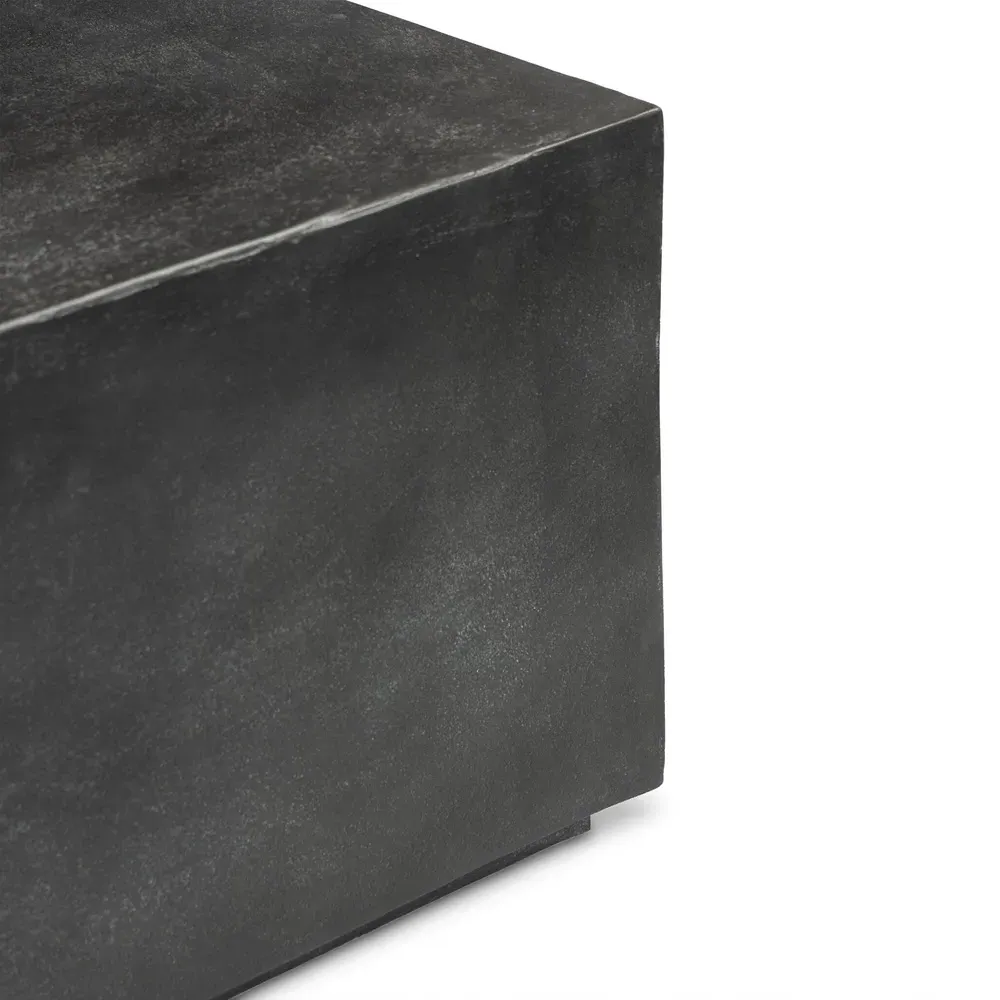 Lenka Rectangular Outdoor Coffee Table - Dark Grey, Aluminum