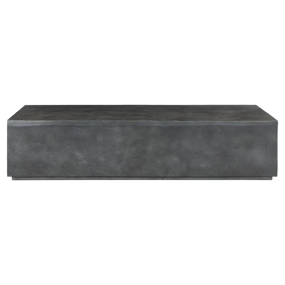 Lenka Rectangular Outdoor Coffee Table - Dark Grey, Aluminum