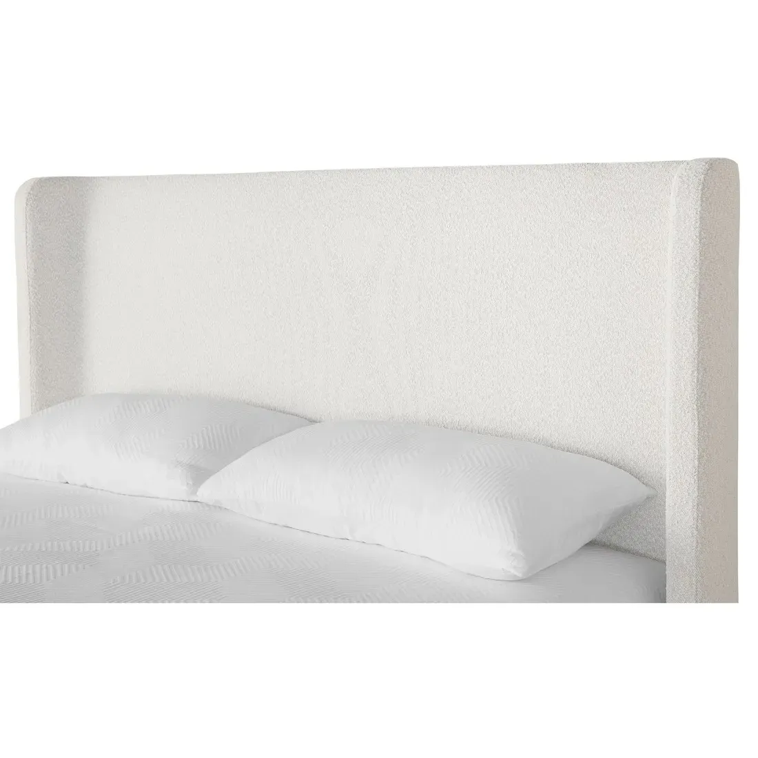 Lennie King Size Bed Frame - Cream, Boucle