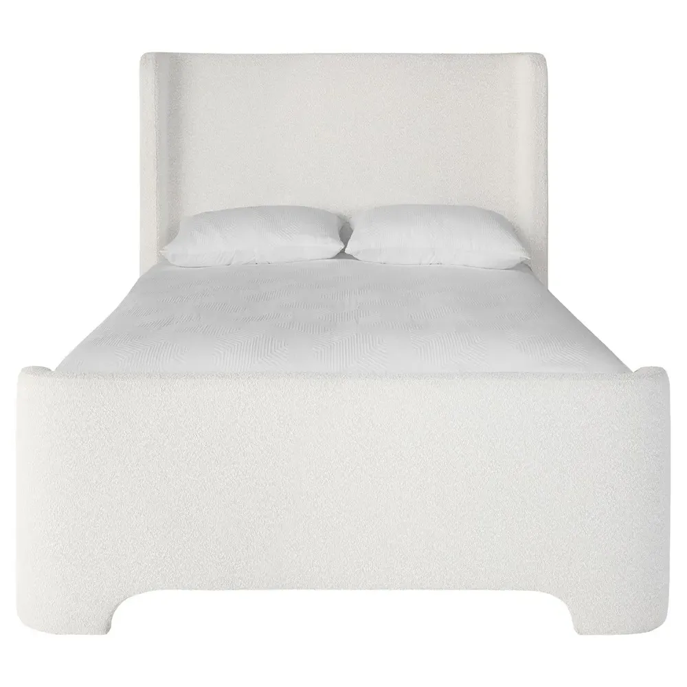 Lennie Queen Size Bed Frame - Cream, Boucle image