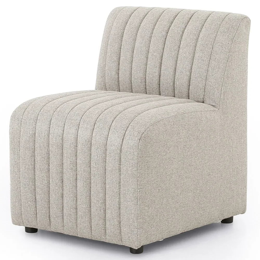 Leo 25-Inch Dining Bench - Grey, Polyester