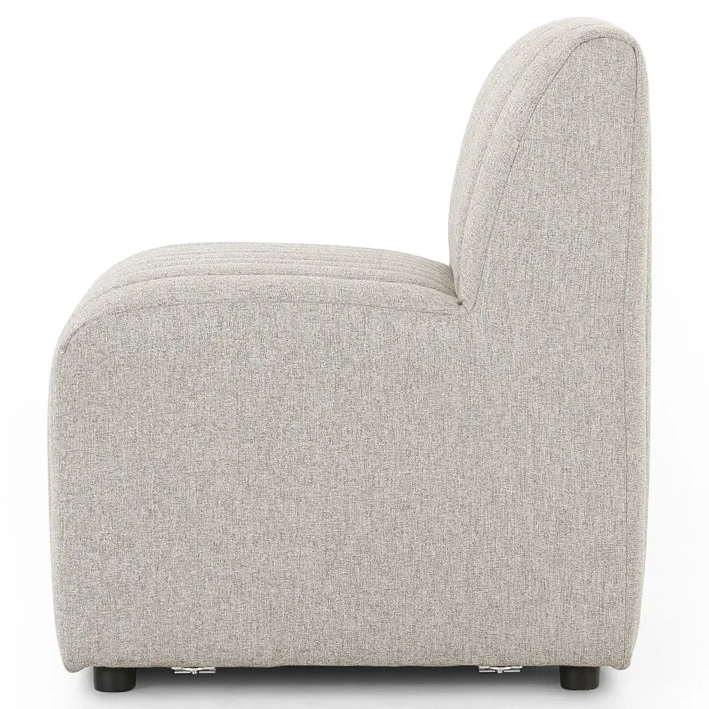 Leo 25-Inch Dining Bench - Grey, Polyester