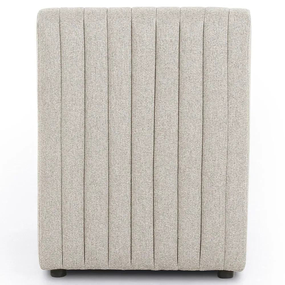 Leo 25-Inch Dining Bench - Grey, Polyester