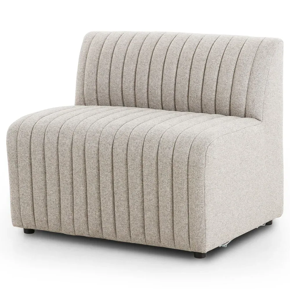 Leo 38.5-Inch Dining Bench - Grey, Polyester