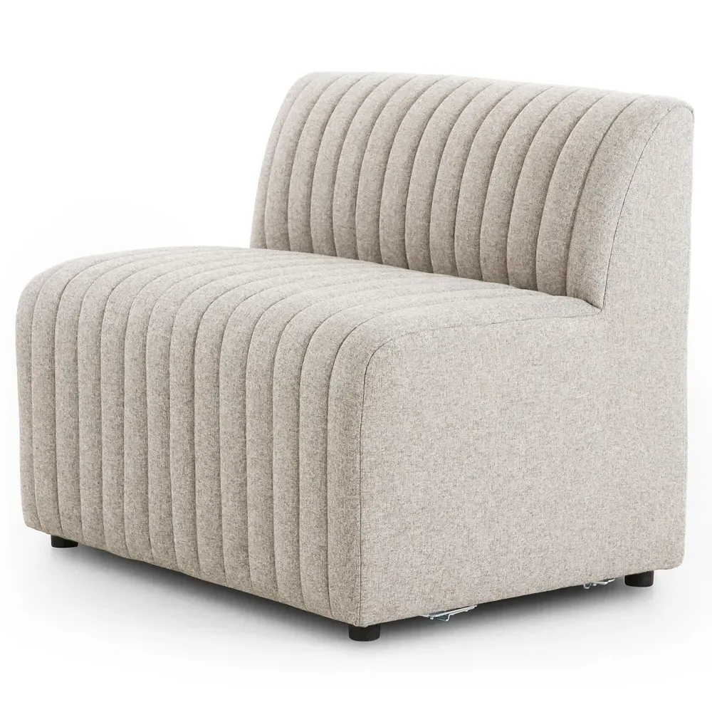 Leo 38.5-Inch Dining Bench - Grey, Polyester