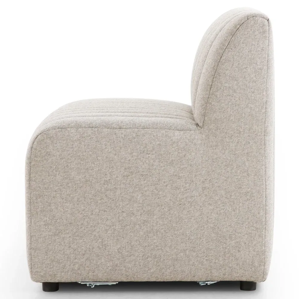 Leo 38.5-Inch Dining Bench - Grey, Polyester