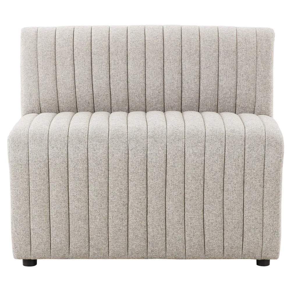 Leo 38.5-Inch Dining Bench - Grey, Polyester