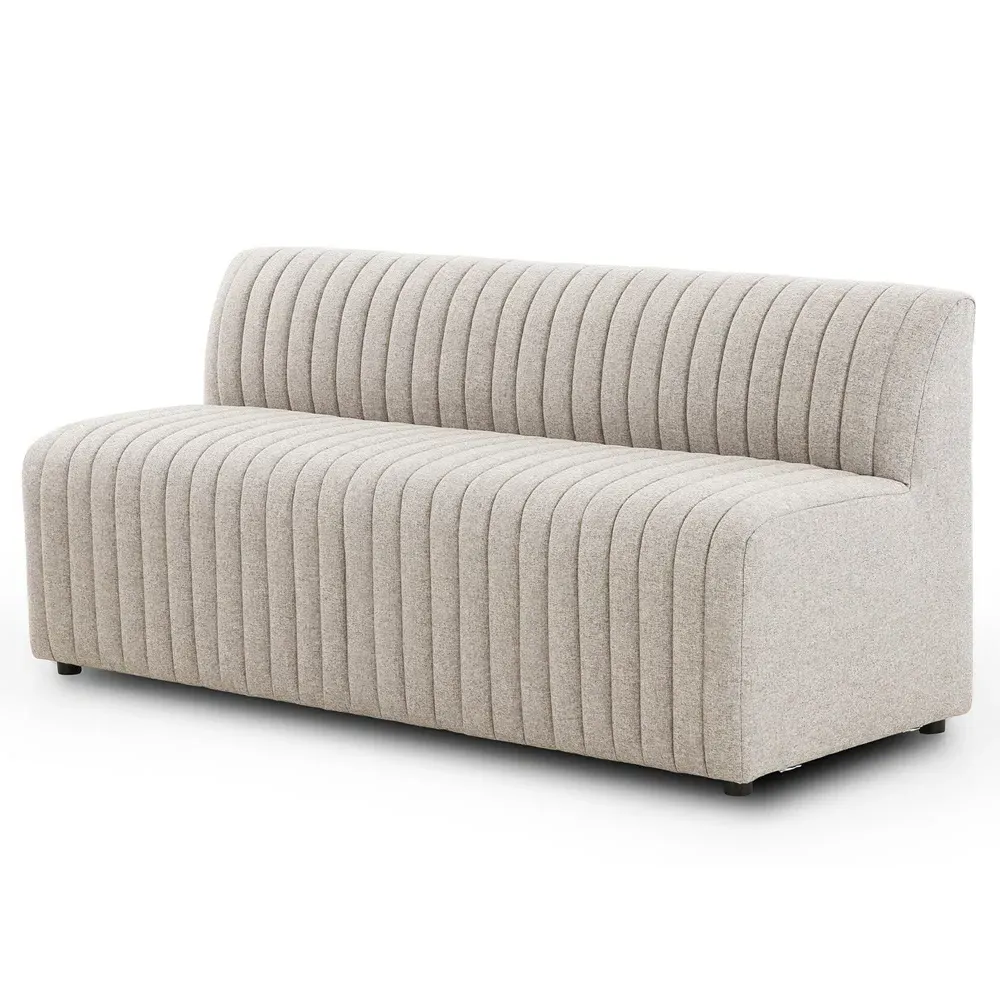 Leo 72-Inch Dining Bench - Grey, Polyester