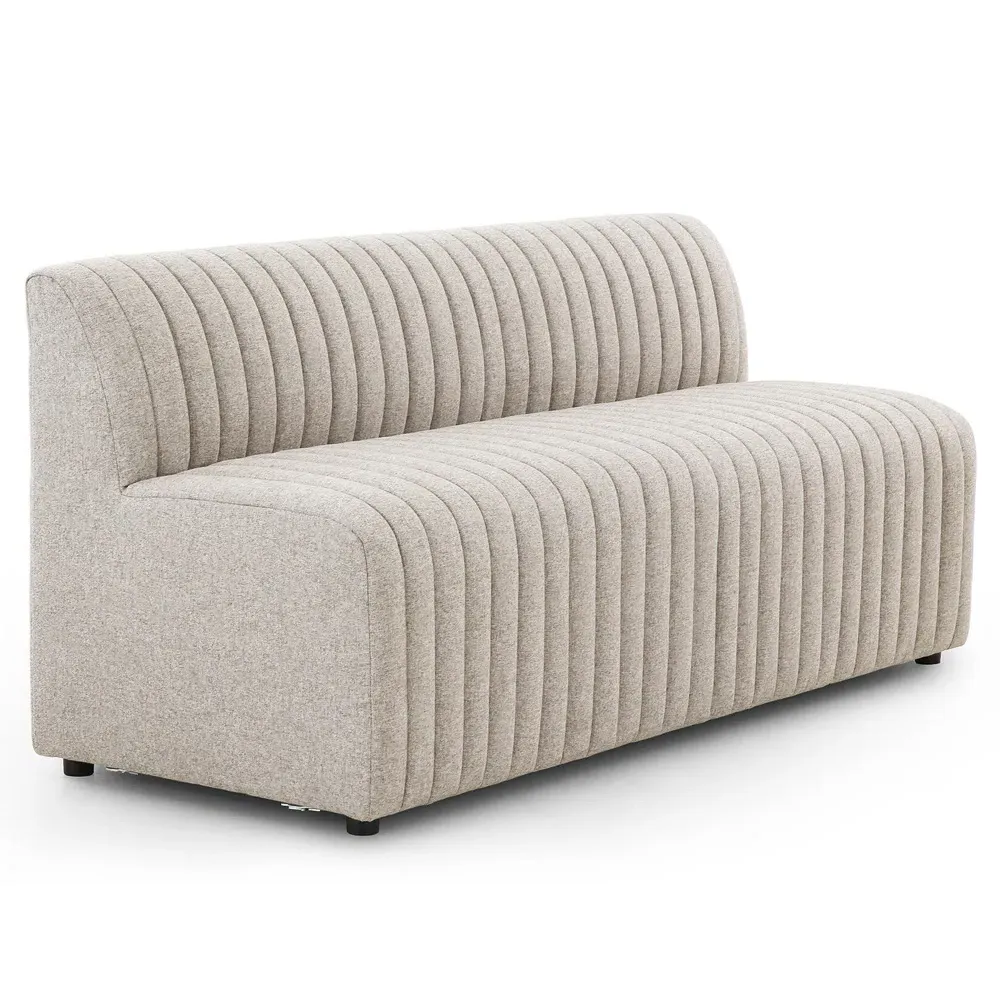 Leo 72-Inch Dining Bench - Grey, Polyester