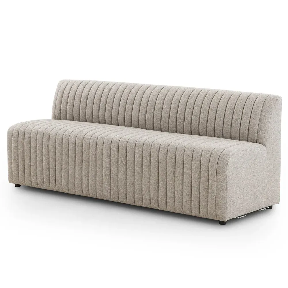 Leo 82-Inch Dining Bench - Grey, Polyester