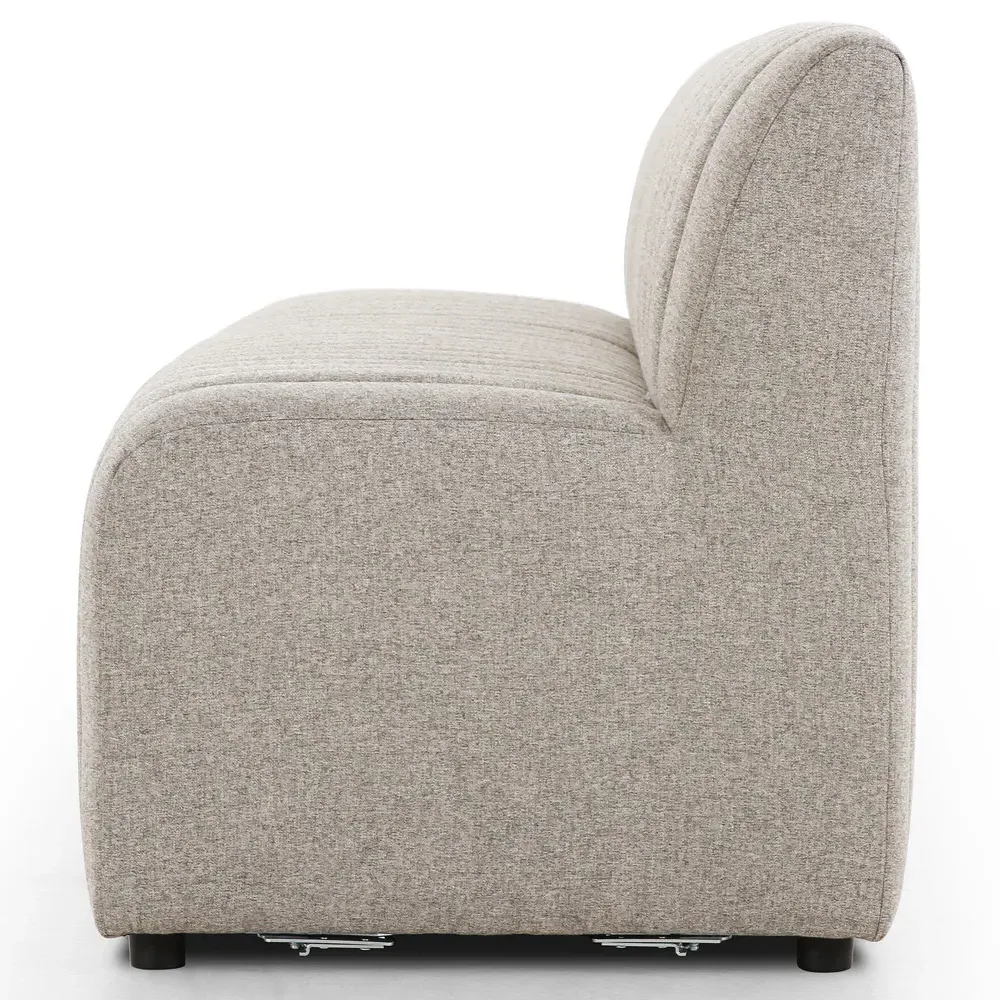 Leo 82-Inch Dining Bench - Grey, Polyester