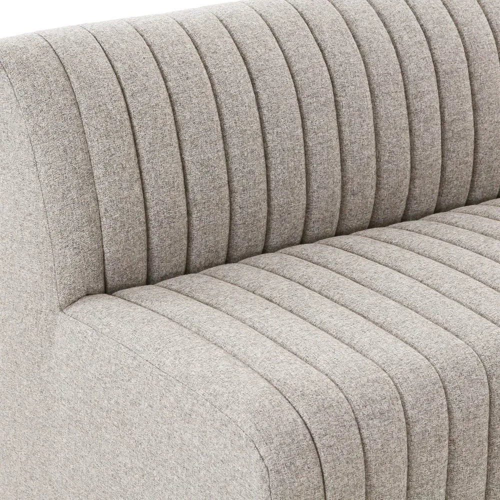 Leo 82-Inch Dining Bench - Grey, Polyester