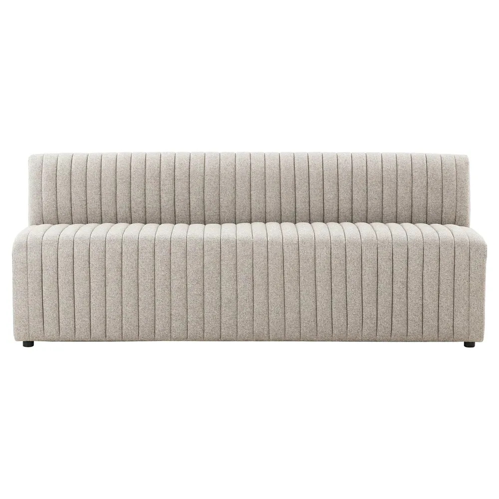 Leo 82-Inch Dining Bench - Grey, Polyester