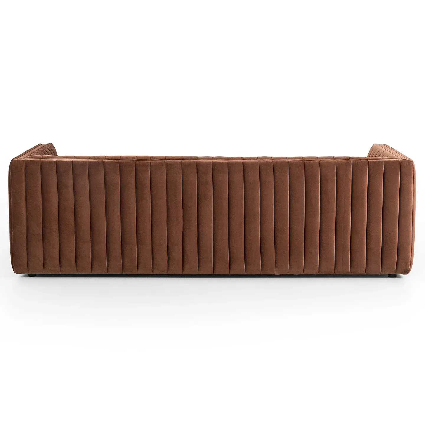 Leo Channel Tufted Sofa - Auburn, Velvet
