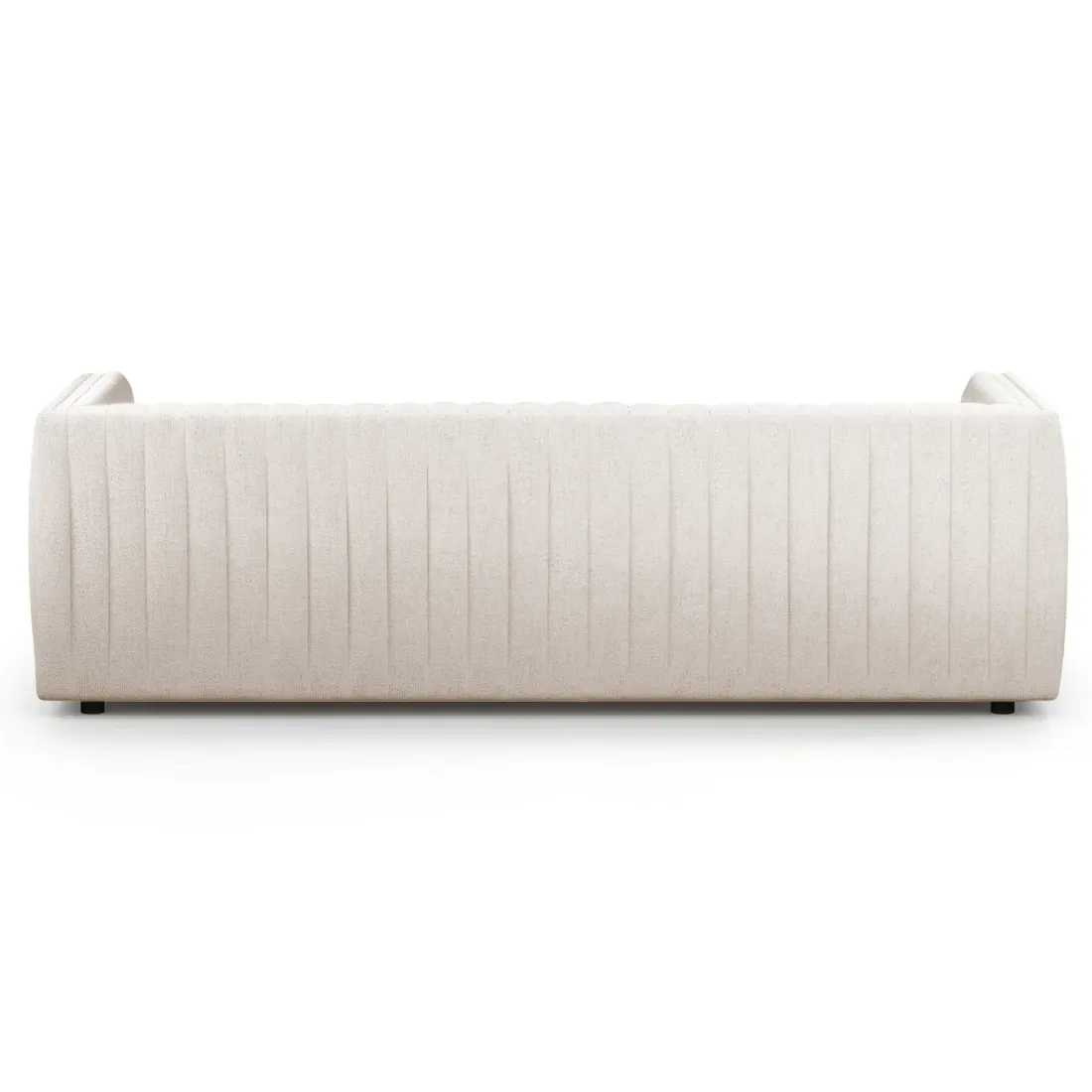 Leo Channel Tufted Sofa - Cream, Performance Fabric