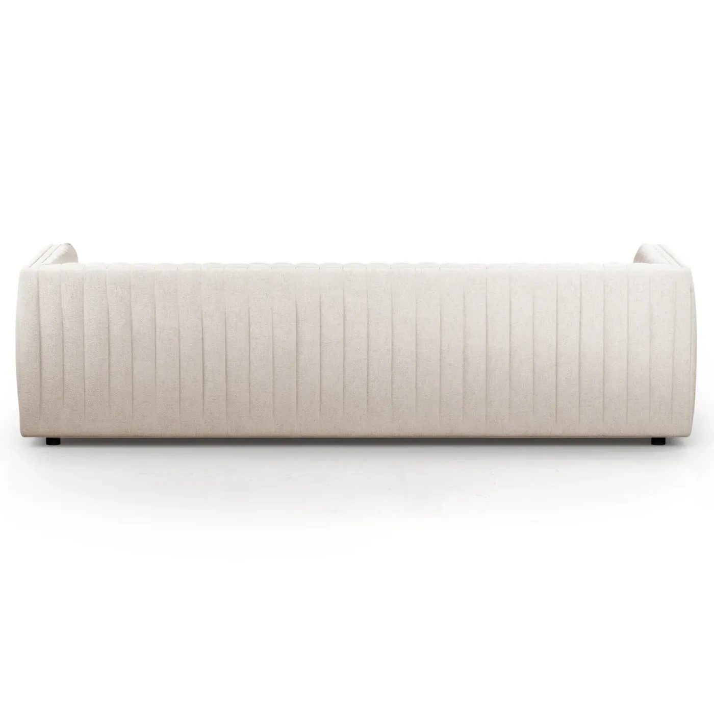 Leo Channel Tufted Sofa - Cream, Performance Fabric