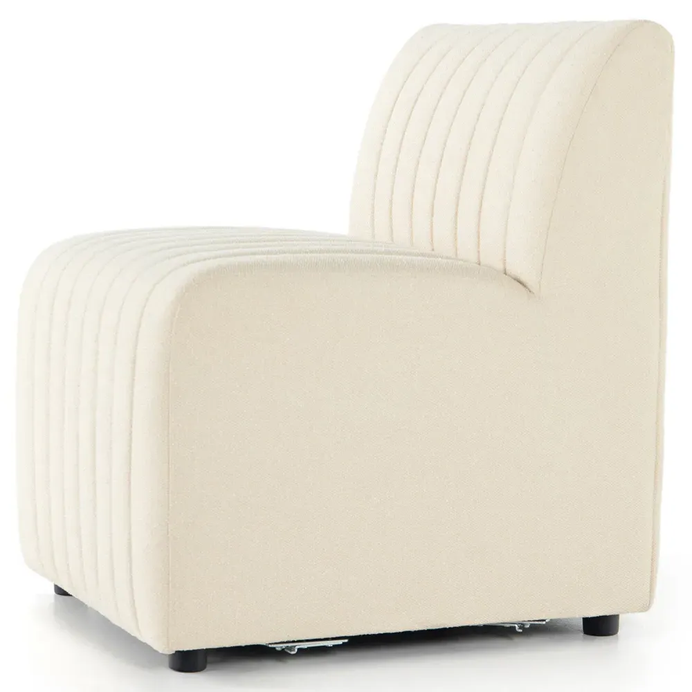 Leo Compact Dining Bench - Beige, Performance Fabric