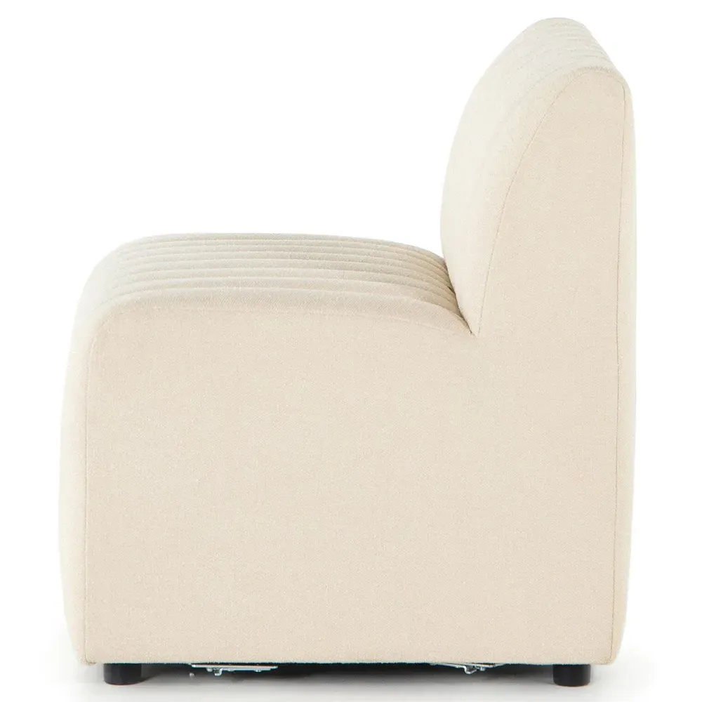 Leo Compact Dining Bench - Beige, Performance Fabric